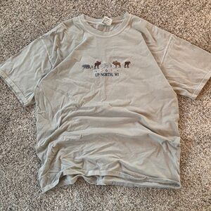 Vintage Men’s Large Embroidered Heavy Cotton Comfort Colors Graphic T Shirt